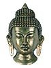 Statuette Visage de Bouddha doré
