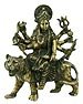 Statuette Durga sur tigre doré